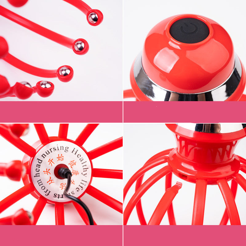 Scalp Massager - 12-Claw Vibration Head Massage Tool
