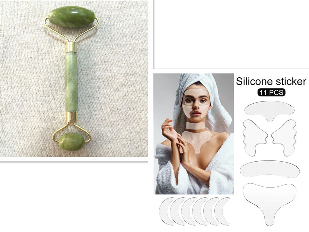 Jade Roller for Face - Double-Ended Facial Massage Tool